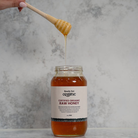 Honey Certified Organic Raw 1kg Jar (Box of 6)